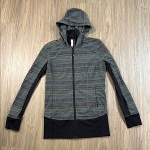 lululemon athletica Gray and Black Hooded Jacket